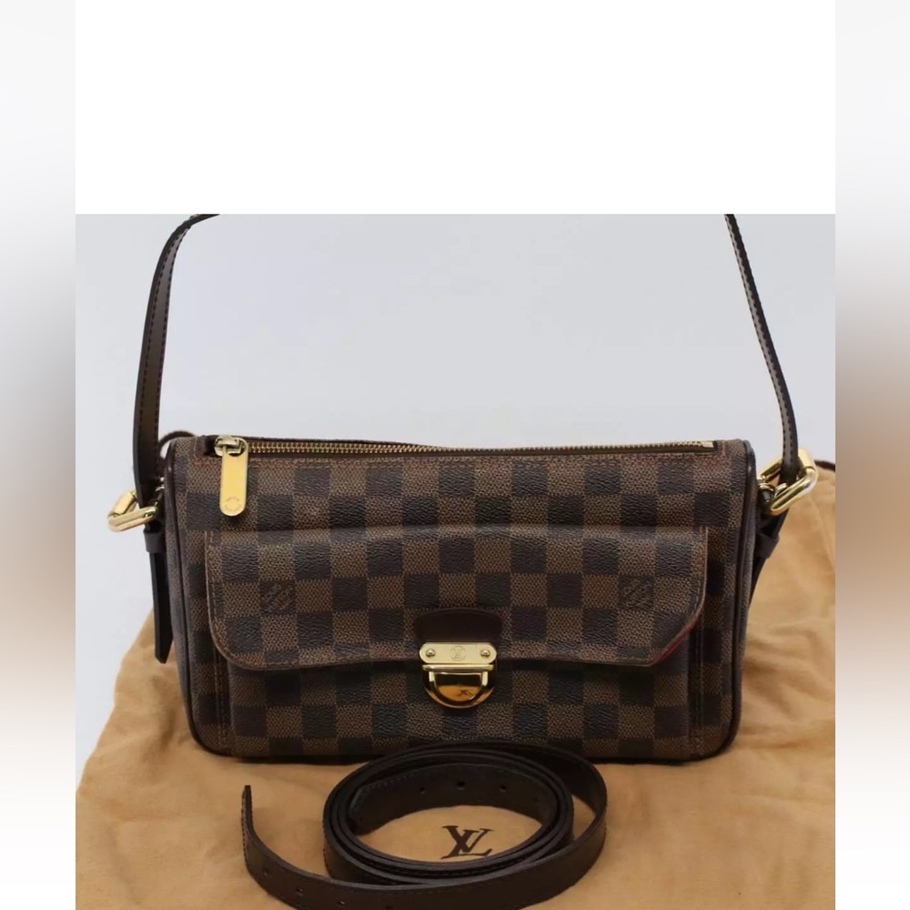 Authentic Louis Vuitton Damier Ebene Ravello GM Shoulder 2way Bag